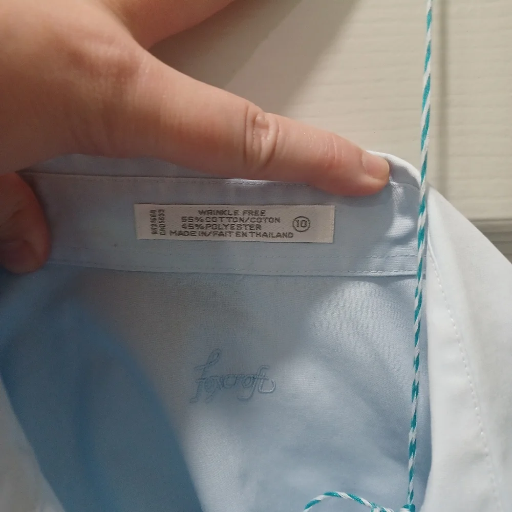 Foxcroft Light Blue Women's Blouse - Picture 4 of 6